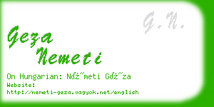 geza nemeti business card